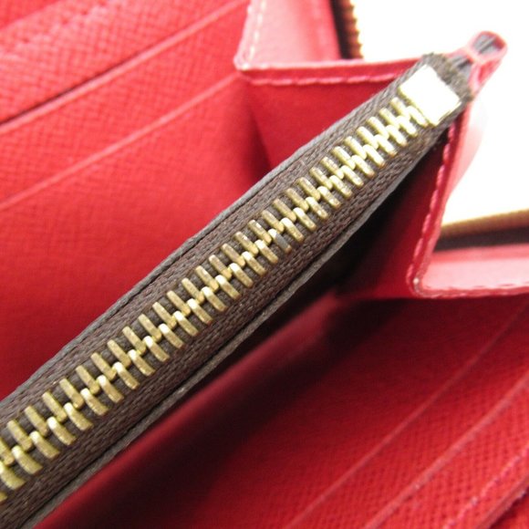 LOUIS VUITTON Portefeuille Clemence Long Wallet Damier Ebene Cerise Used - Picture 10 of 10